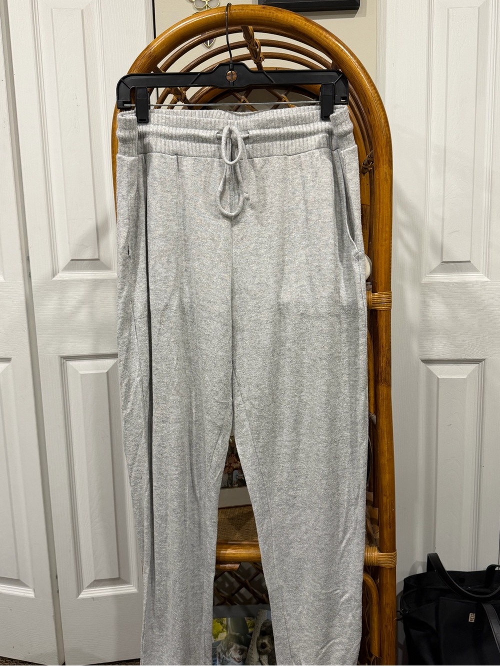 stars above Light Gray Knit Lounge Top